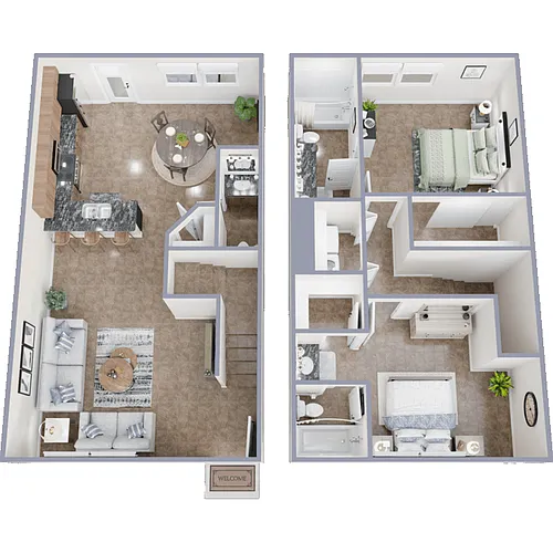 Floor plan 2/2.5 TH