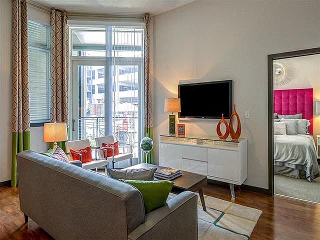 Living Room with Tall Windows