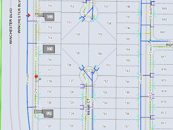 Utilities map. 