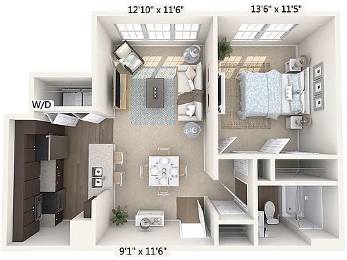 Floor plan A1-E-Upper