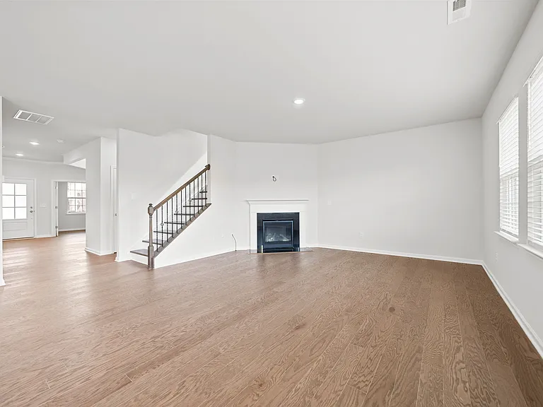 Fireplace and living room