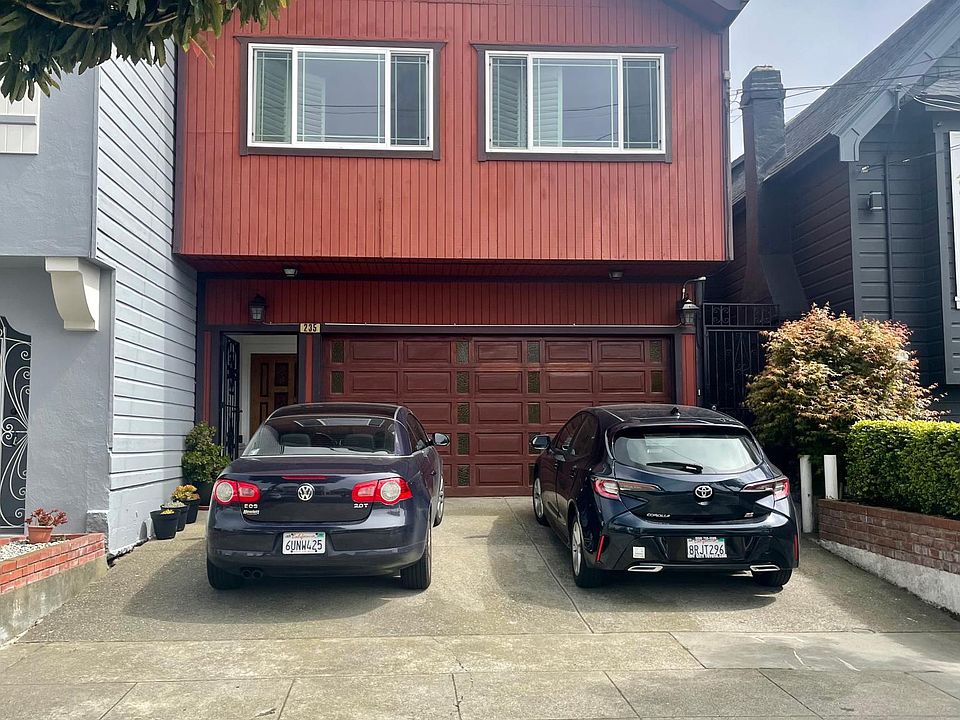 2 parking spaces: (1) Left Side Driveway Parking is available plus an additional (1) car inside the garage, tandem.