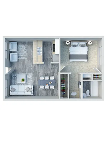 Floor plan 1x1A