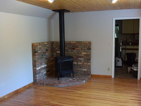 living room with gas stove