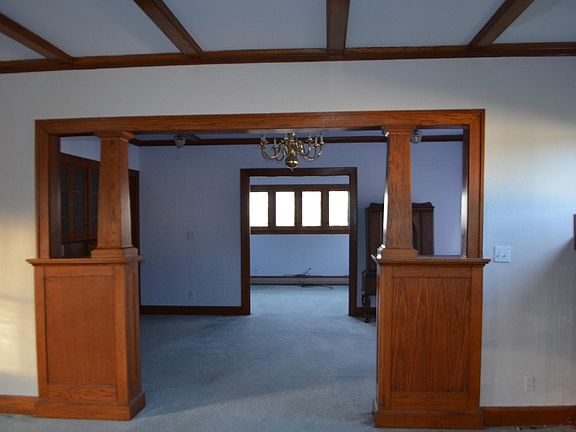 View from bay window in living room