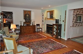 Living room with fireplace