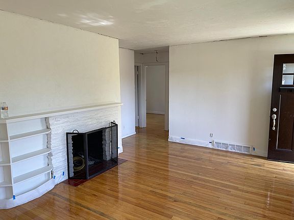Freshly finished wood floors.