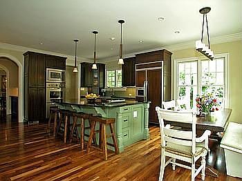 Cooks kitchen w/breakfast area open to great room.Walnut cabinets,granite, etc