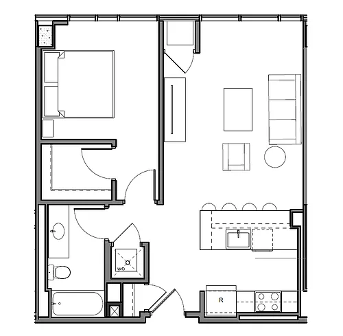 Floor plan One Bedroom