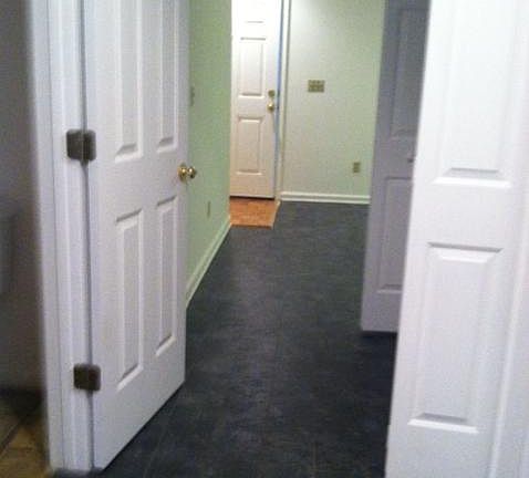 !/2 bath opposite laundry closet.