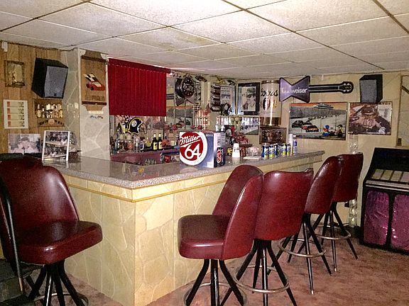 bar in basement game room