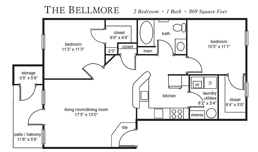Floor plan B1 | The Bellmore