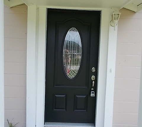 Beveled glass front door