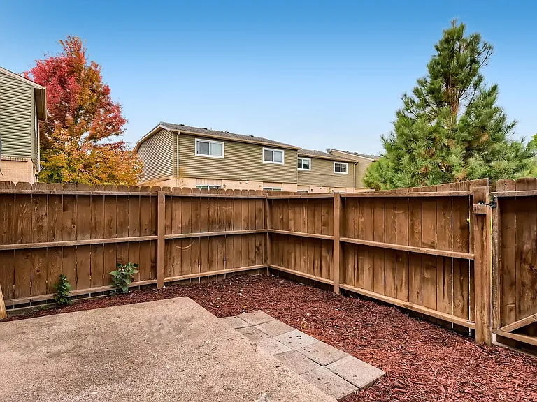 A standard patio at Alder Square Rental Townhomes