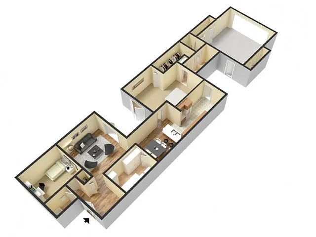Floor plan B10 2 Bed 2 Bath