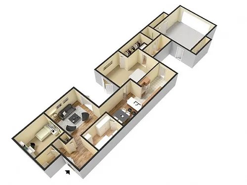 Floor plan B10 2 Bed 2 Bath