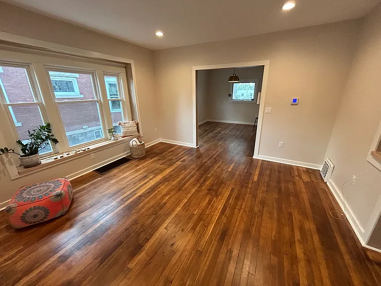 living room into dining room