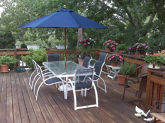 large private back deck