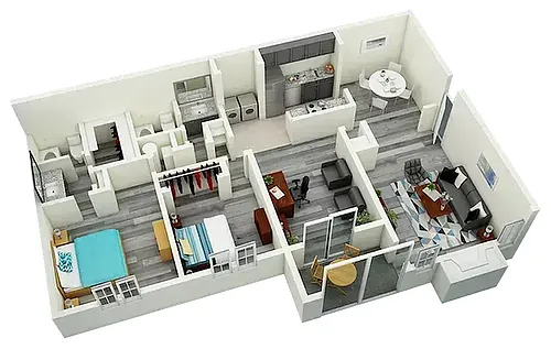 Floor plan Vetra Research Park Two Bedroom