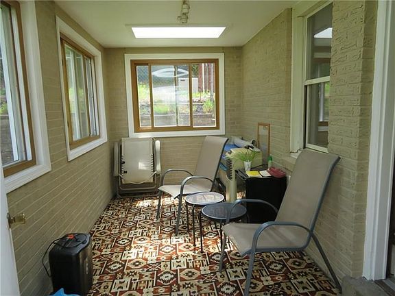 3 season room with sky lights.