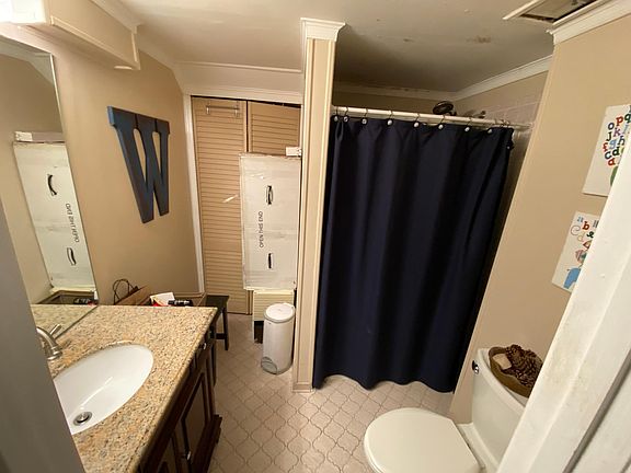 Lower level bathroom with shower