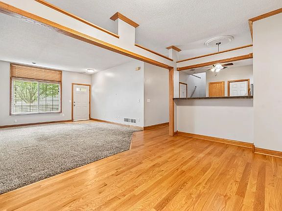 Living room and dining room