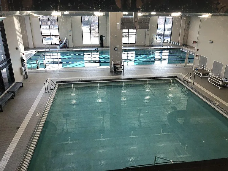 Next door to the YMCA with olympic pool