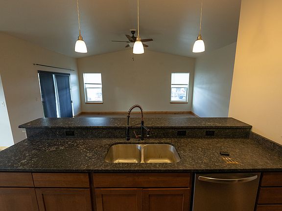 View from kitchen into living room