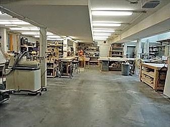 work shop in basement area