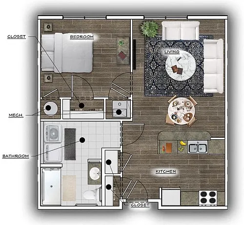 Floor plan One Bedroom