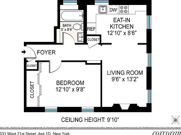 2nd image of 231 W 21st St APT 1D