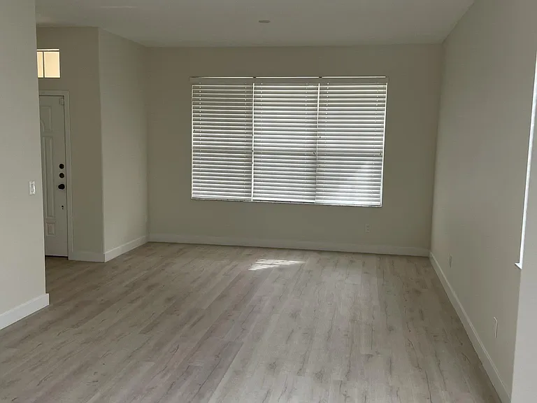 living room / dining room and front entry