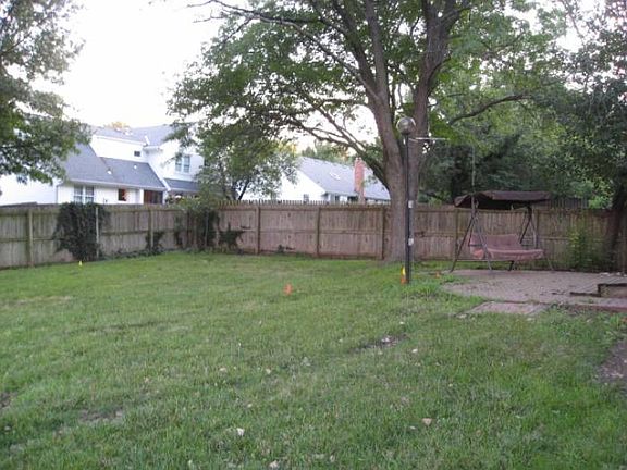 Large fenced yard