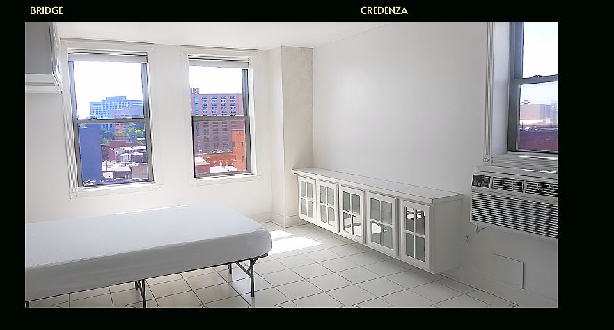 Living Space, NW Corner
Built-In Furniture: Credenza, Bridge