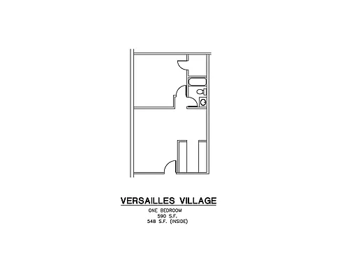 Floor plan VV-TM: 1B1B-590