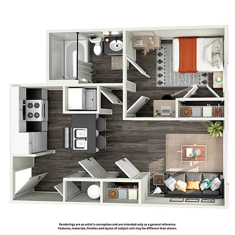 Floor plan Premium 1x1