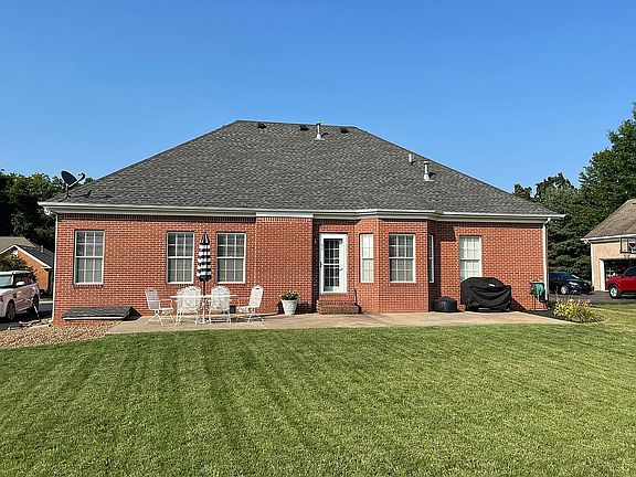 Backyard view of house