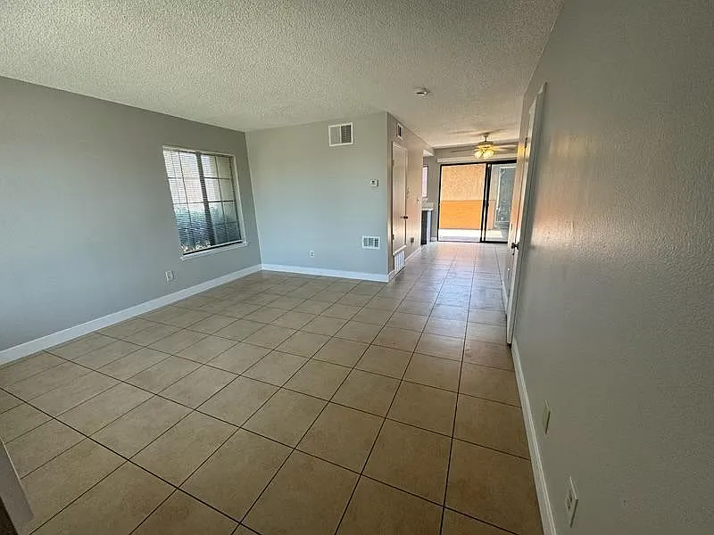Living area with fresh paint and bright lighting