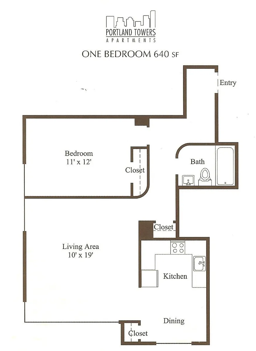 Floor plan 1-Bedroom