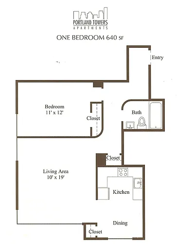 Floor plan 1-Bedroom