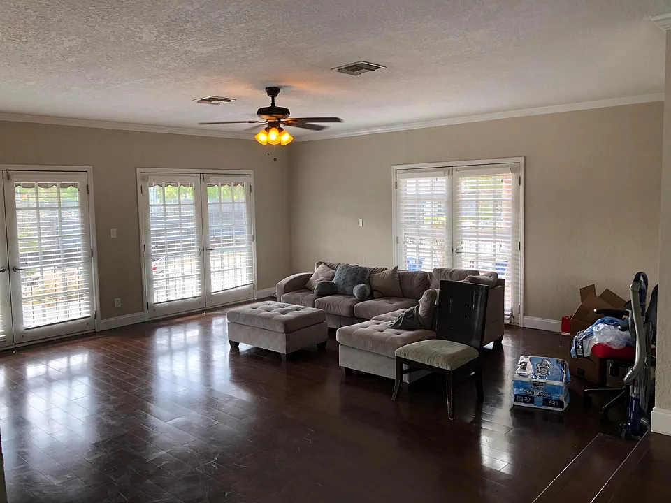 Large Living Room, French Doors to Balcony and to Deck