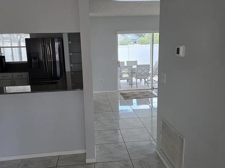 entrance to kitchen and dining area