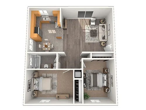 Floor plan 2 bed 1 bath