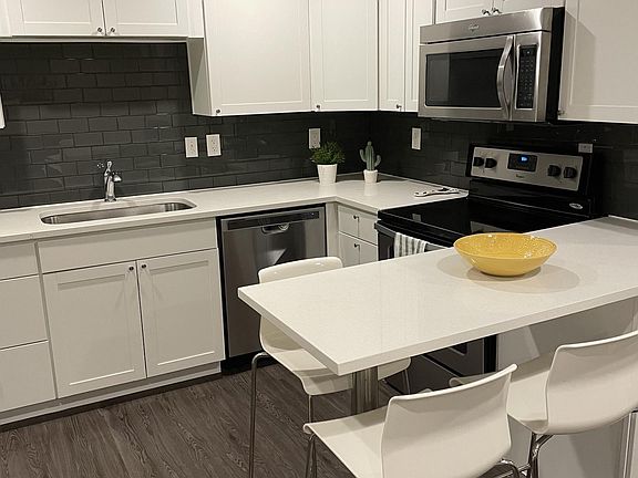 Stainless steel appliances.