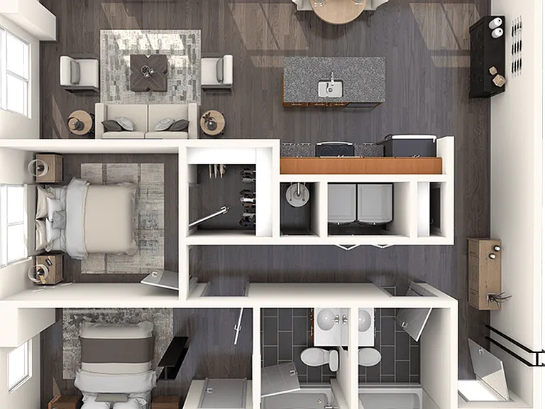 2 Bedroom 2 Bedroom