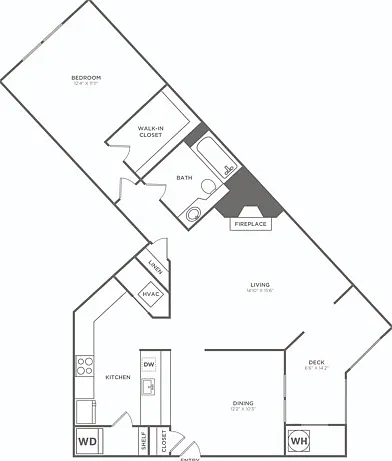 One Bedroom One Bath (836 SF) One Bedroom One Bath (836 SF)