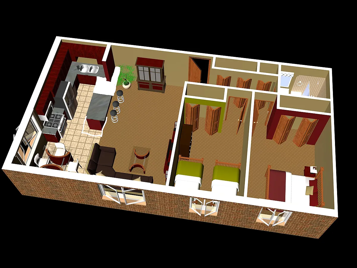 Floor plan Two Bedroom