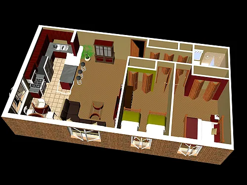 Floor plan Two Bedroom