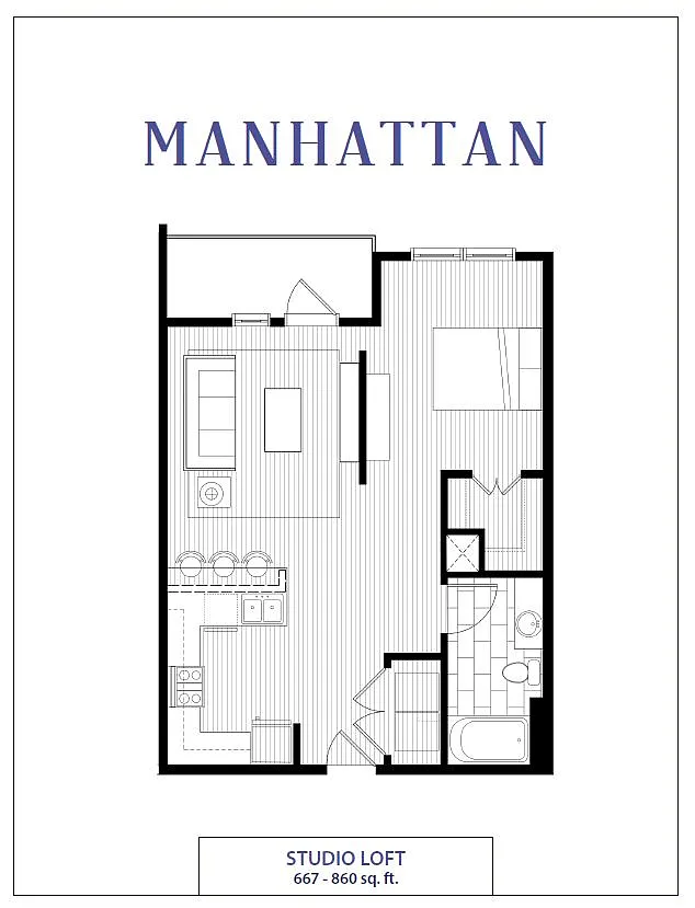 Floor plan Manhattan - Studio
