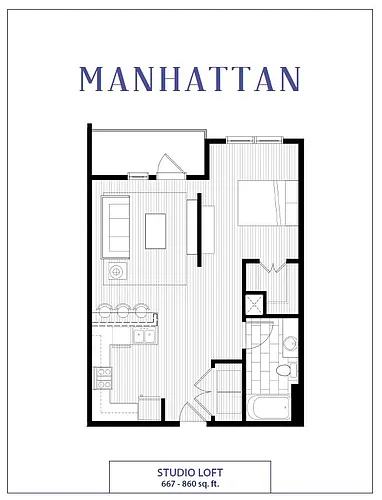Floor plan Manhattan - Studio